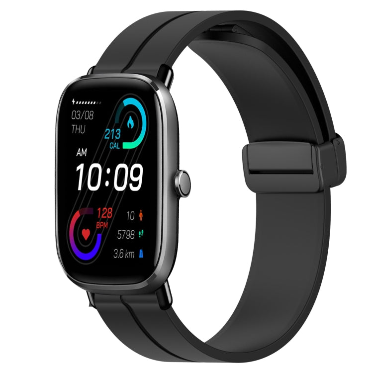 20mm Solid Color Magnetic Clasp Silicone Watch Band, For Amazfit GTS 2E, For Amazfit GTS 2 Mini