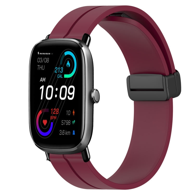 20mm Solid Color Magnetic Clasp Silicone Watch Band, For Amazfit GTS 2E, For Amazfit GTS 2 Mini
