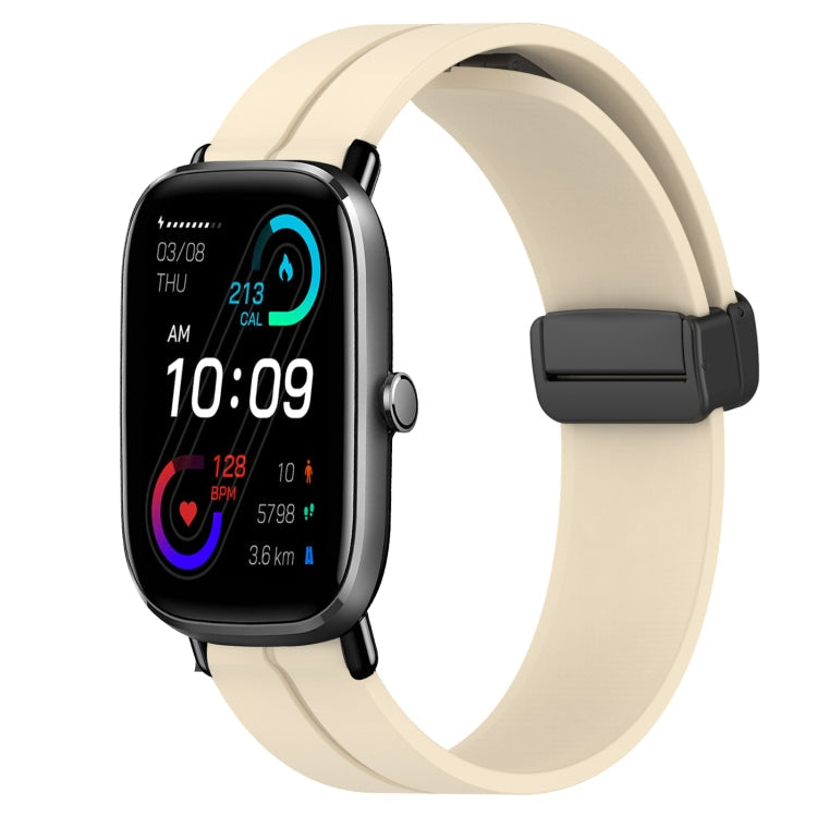 20mm Solid Color Magnetic Clasp Silicone Watch Band, For Amazfit GTS 2E, For Amazfit GTS 2 Mini