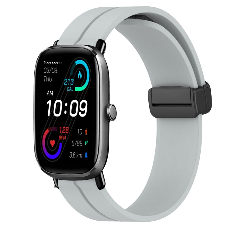 20mm Solid Color Magnetic Clasp Silicone Watch Band, For Amazfit GTS 2E, For Amazfit GTS 2 Mini
