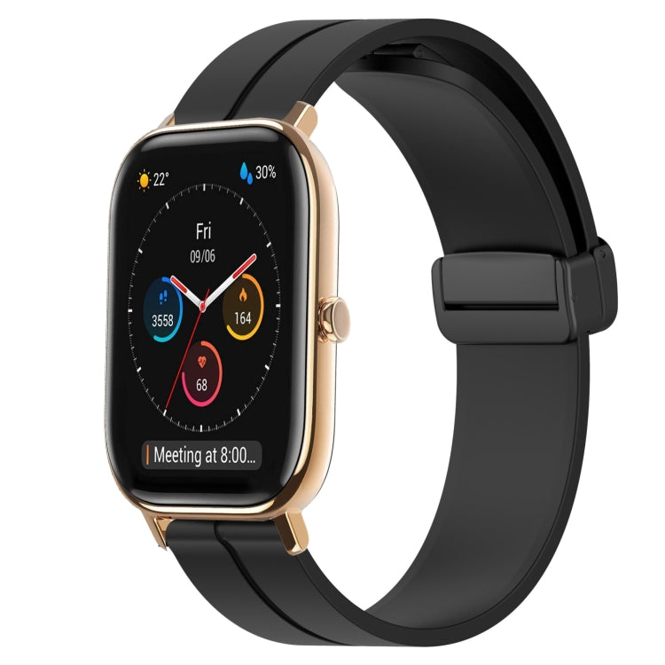 20mm Solid Color Magnetic Clasp Silicone Watch Band, For Amazfit GTS 2, For Amazfit GTS