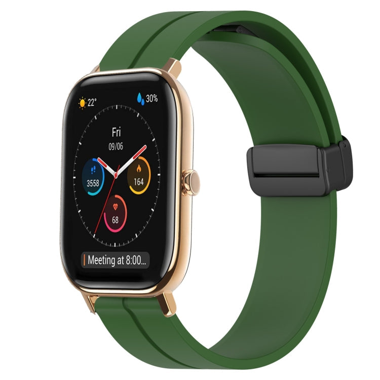 20mm Solid Color Magnetic Clasp Silicone Watch Band, For Amazfit GTS 2, For Amazfit GTS