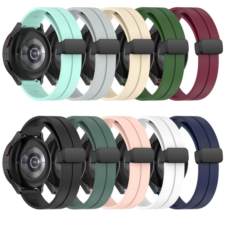 20mm Solid Color Magnetic Clasp Silicone Watch Band, For Amazfit GTR 42mm, For Amazfit Pop Pro