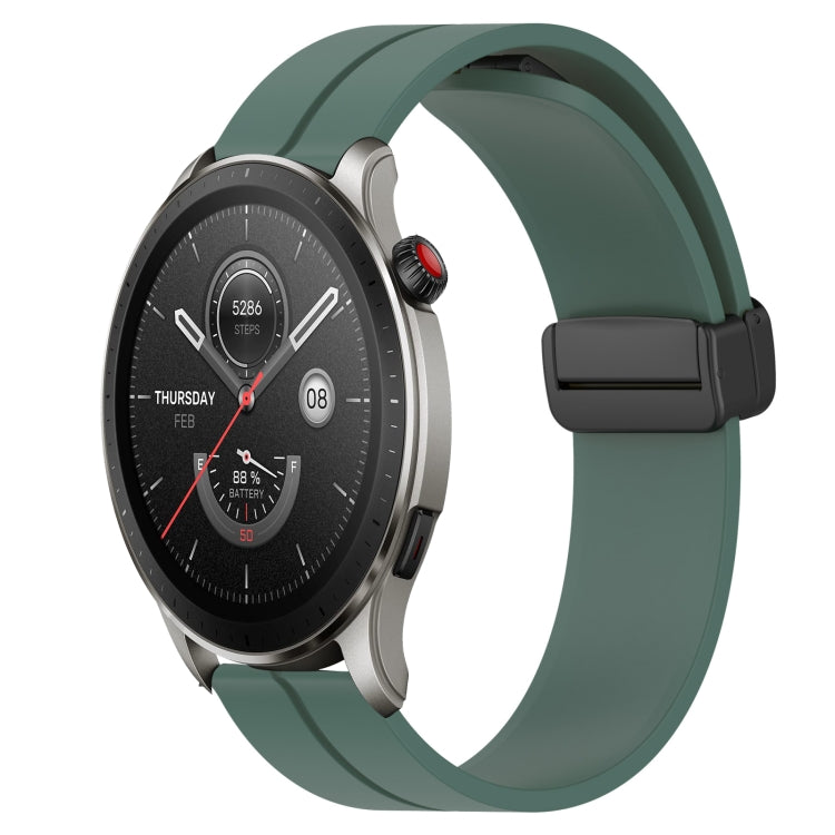 22mm Solid Color Magnetic Clasp Silicone Watch Band, For Amazfit GTR 4, For Amazfit GTR 3