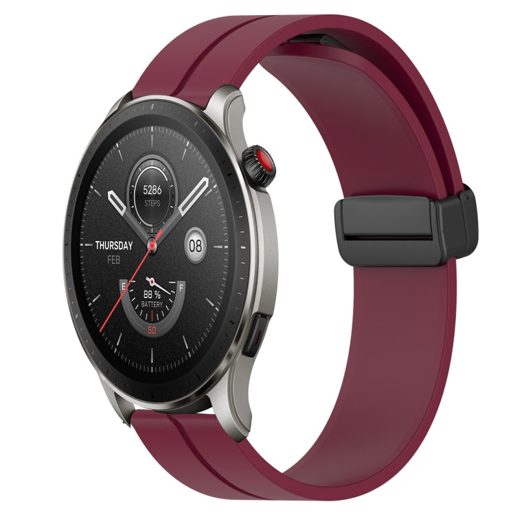 22mm Solid Color Magnetic Clasp Silicone Watch Band, For Amazfit GTR 4, For Amazfit GTR 3