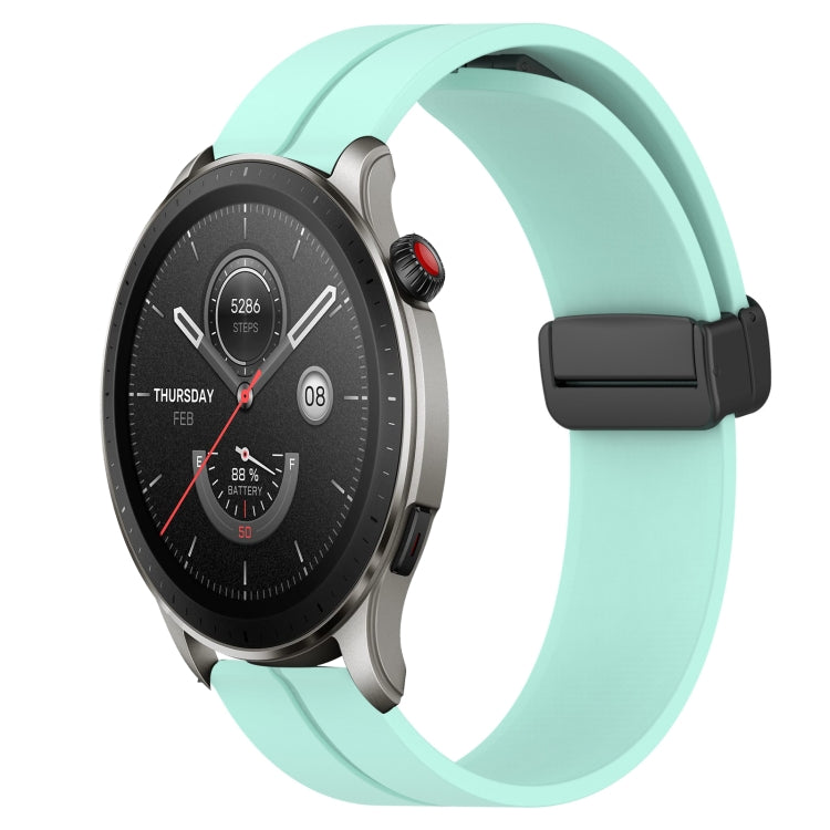 22mm Solid Color Magnetic Clasp Silicone Watch Band, For Amazfit GTR 4, For Amazfit GTR 3