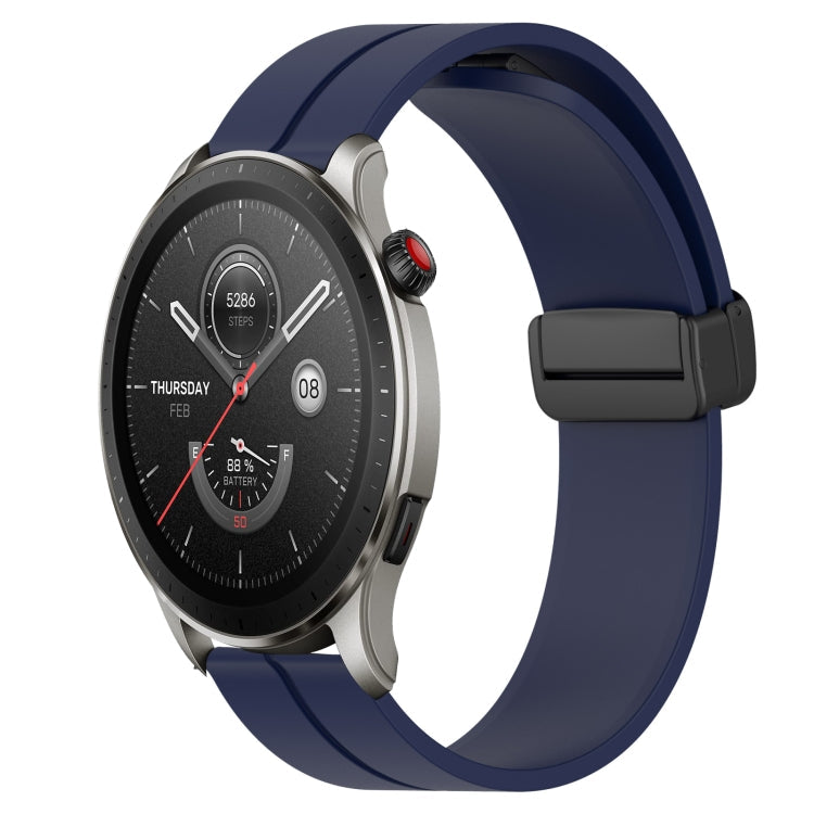 22mm Solid Color Magnetic Clasp Silicone Watch Band, For Amazfit GTR 4, For Amazfit GTR 3