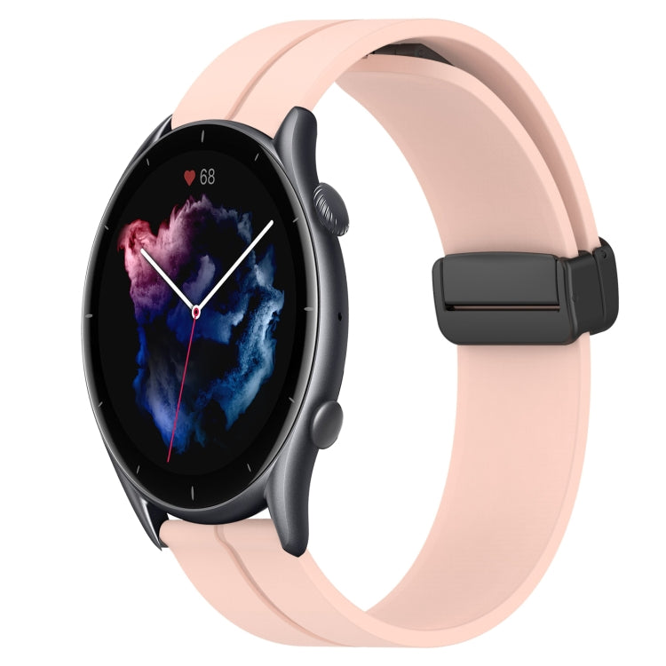22mm Solid Color Magnetic Clasp Silicone Watch Band, For Amazfit GTR 4, For Amazfit GTR 3