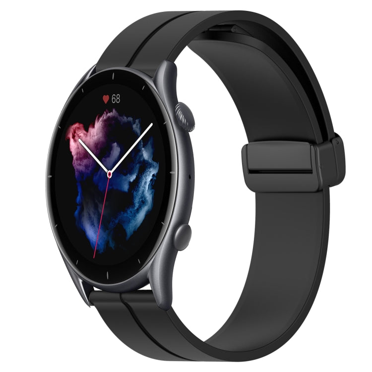 22mm Solid Color Magnetic Clasp Silicone Watch Band, For Amazfit GTR 4, For Amazfit GTR 3