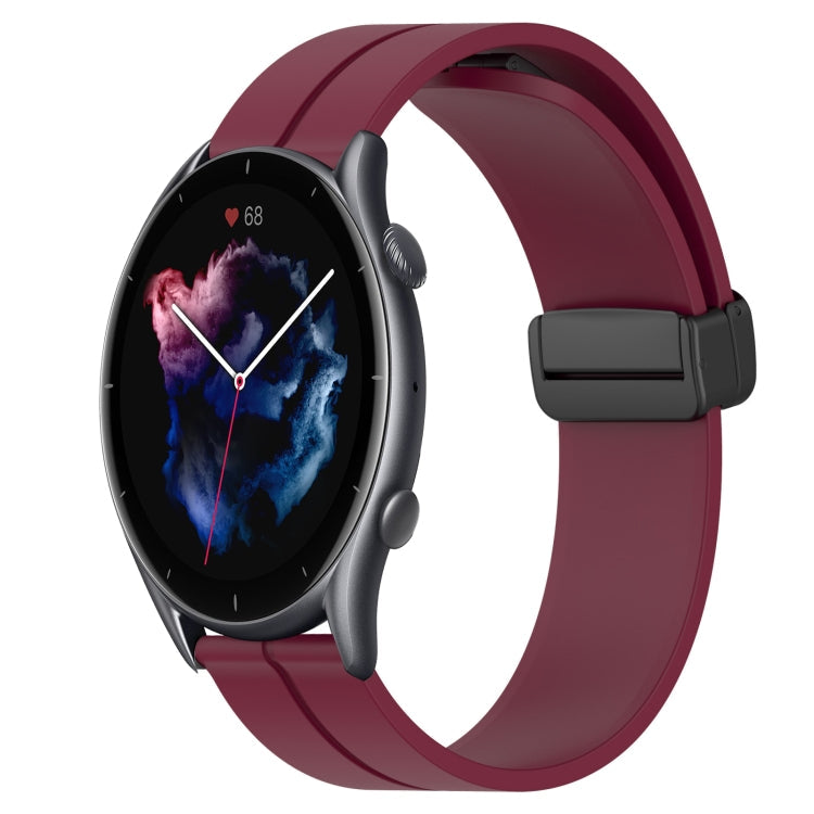22mm Solid Color Magnetic Clasp Silicone Watch Band, For Amazfit GTR 4, For Amazfit GTR 3