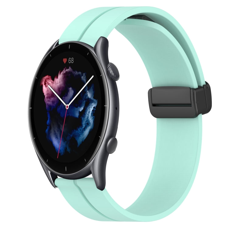 22mm Solid Color Magnetic Clasp Silicone Watch Band, For Amazfit GTR 4, For Amazfit GTR 3