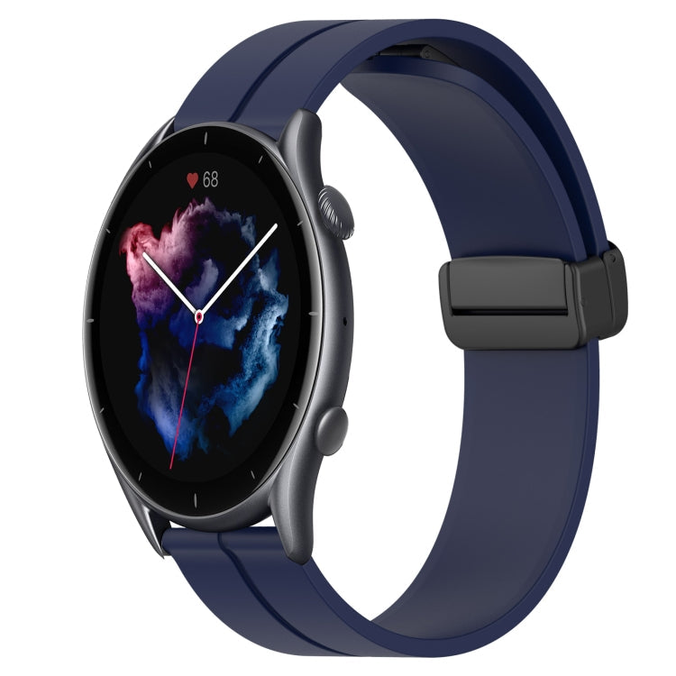 22mm Solid Color Magnetic Clasp Silicone Watch Band, For Amazfit GTR 4, For Amazfit GTR 3