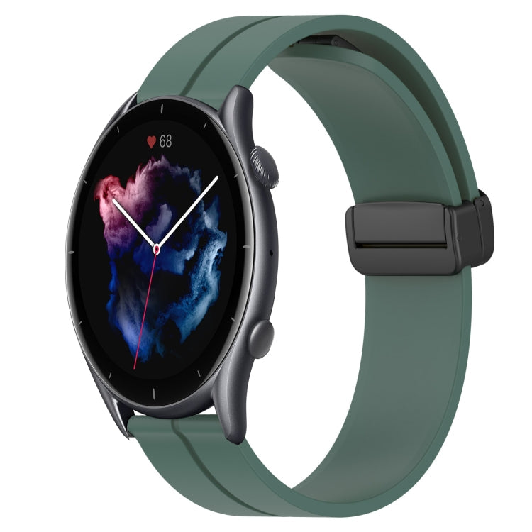 22mm Solid Color Magnetic Clasp Silicone Watch Band, For Amazfit GTR 3 Pro, For Amazfit GTR 2e