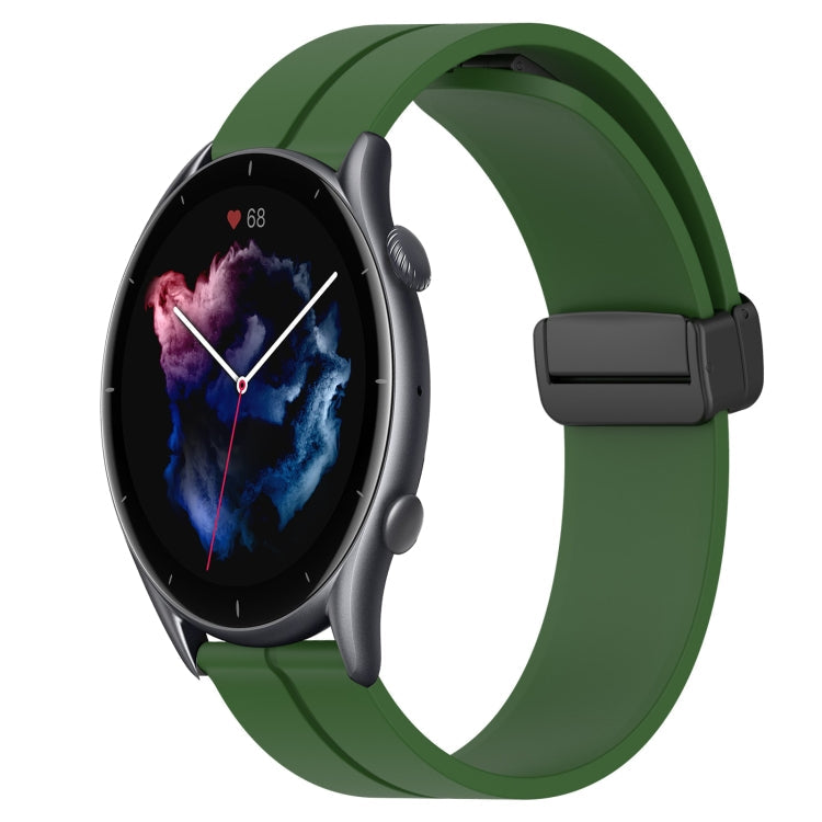 22mm Solid Color Magnetic Clasp Silicone Watch Band, For Amazfit GTR 3 Pro, For Amazfit GTR 2e