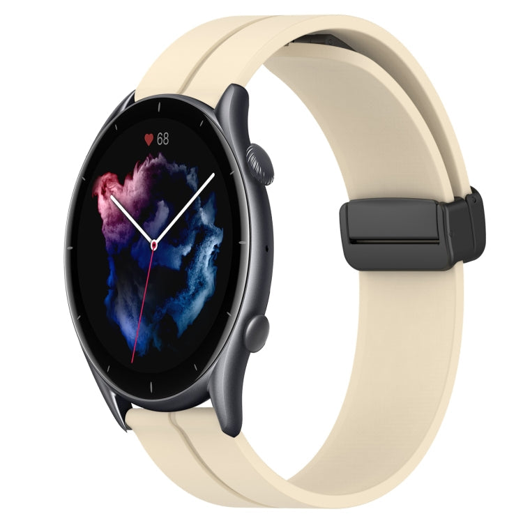 22mm Solid Color Magnetic Clasp Silicone Watch Band, For Amazfit GTR 3 Pro, For Amazfit GTR 2e