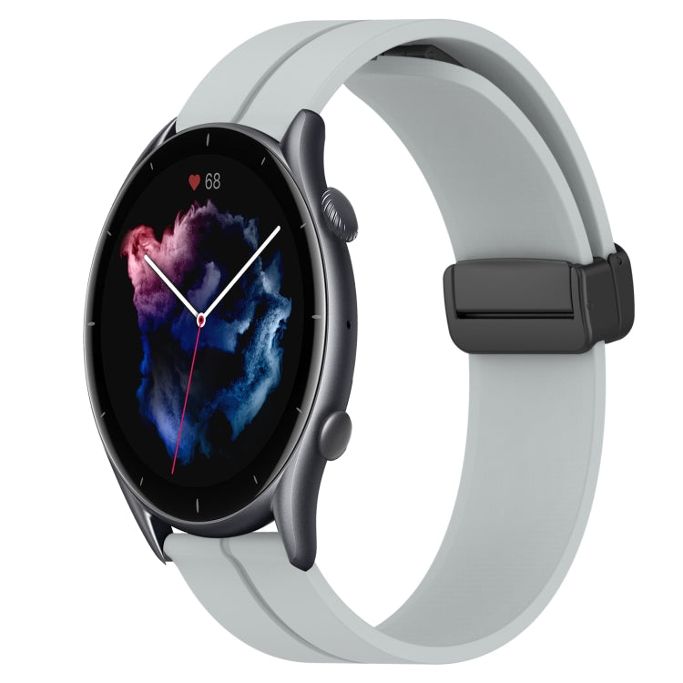 22mm Solid Color Magnetic Clasp Silicone Watch Band, For Amazfit GTR 3 Pro, For Amazfit GTR 2e
