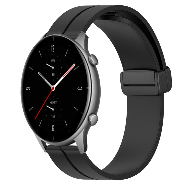 22mm Solid Color Magnetic Clasp Silicone Watch Band, For Amazfit GTR 3 Pro, For Amazfit GTR 2e