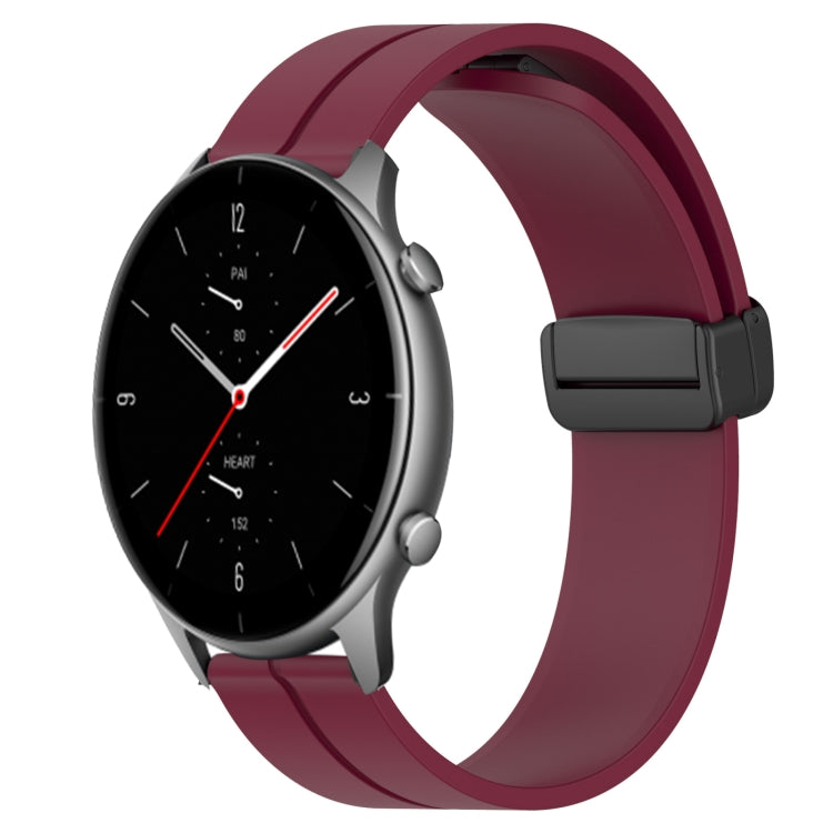 22mm Solid Color Magnetic Clasp Silicone Watch Band, For Amazfit GTR 3 Pro, For Amazfit GTR 2e