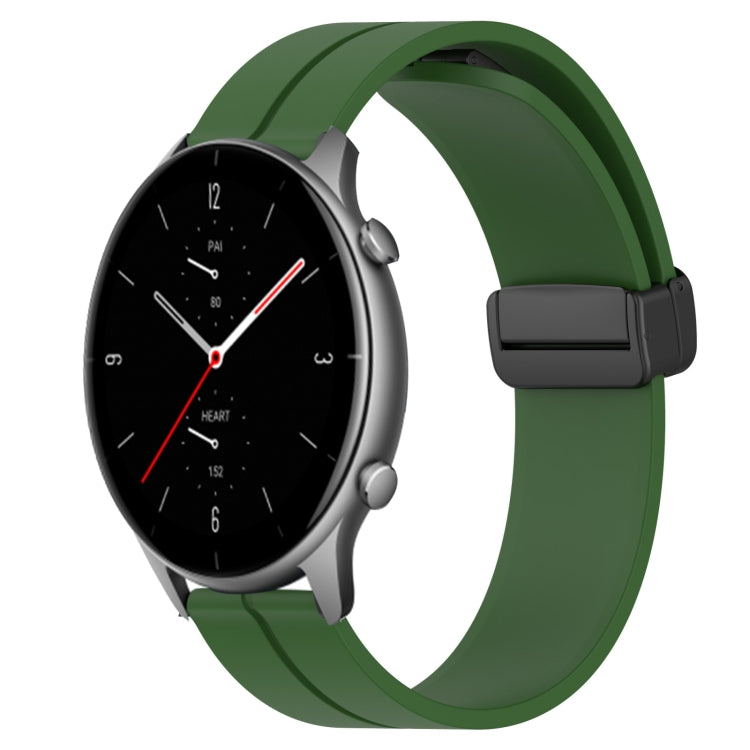 22mm Solid Color Magnetic Clasp Silicone Watch Band, For Amazfit GTR 3 Pro, For Amazfit GTR 2e