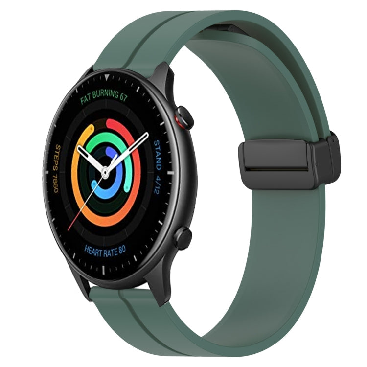 22mm Solid Color Magnetic Clasp Silicone Watch Band, For Amazfit GTR 2, For Amazfit 3