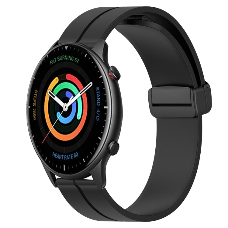 22mm Solid Color Magnetic Clasp Silicone Watch Band, For Amazfit GTR 2, For Amazfit 3