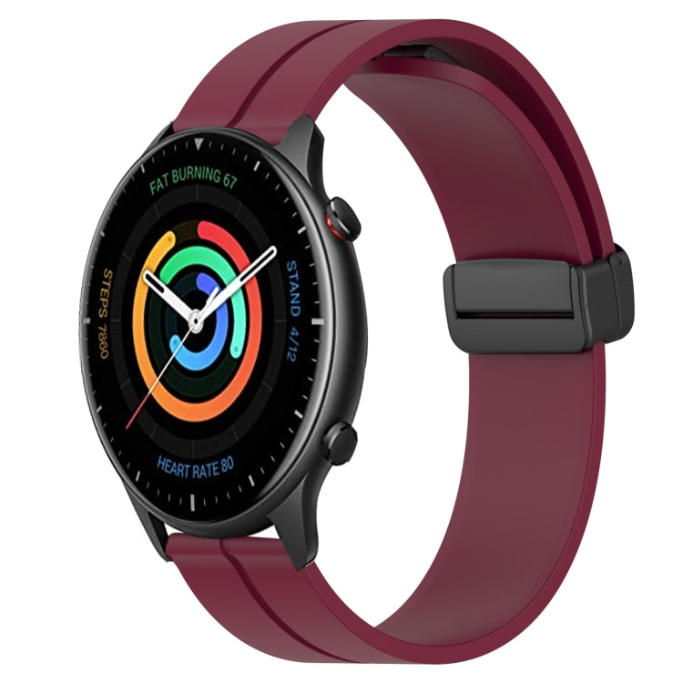 22mm Solid Color Magnetic Clasp Silicone Watch Band, For Amazfit GTR 2, For Amazfit 3