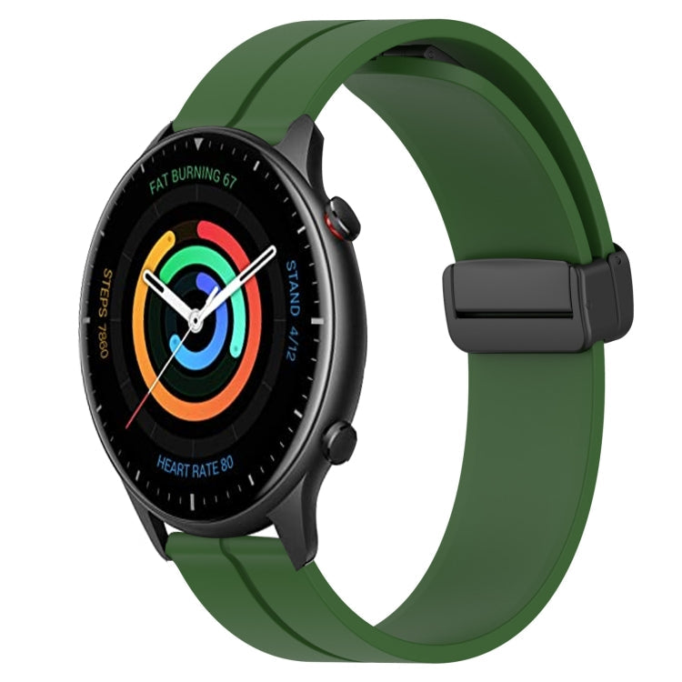 22mm Solid Color Magnetic Clasp Silicone Watch Band, For Amazfit GTR 2, For Amazfit 3