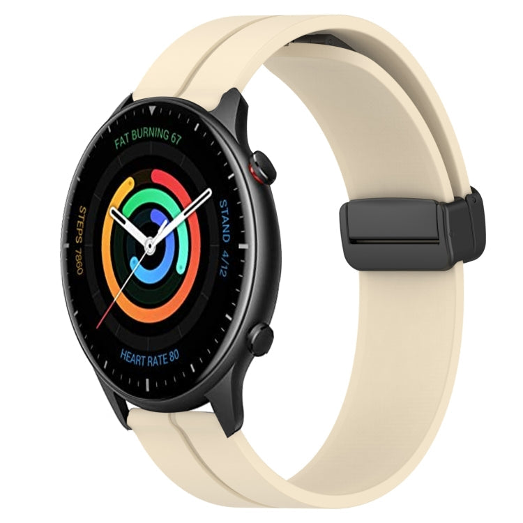 22mm Solid Color Magnetic Clasp Silicone Watch Band, For Amazfit GTR 2, For Amazfit 3
