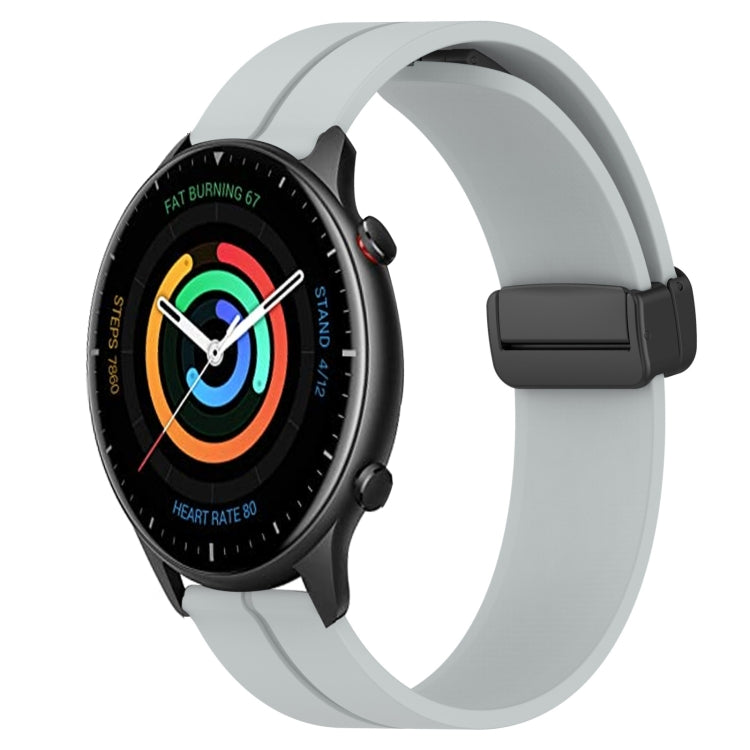 22mm Solid Color Magnetic Clasp Silicone Watch Band, For Amazfit GTR 2, For Amazfit 3