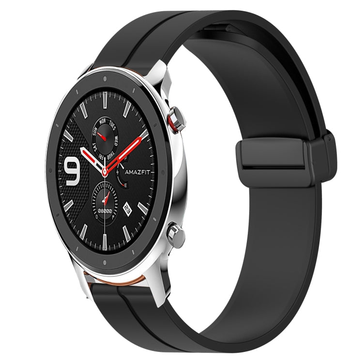 22mm Solid Color Magnetic Clasp Silicone Watch Band, For Amazfit GTR 47mm