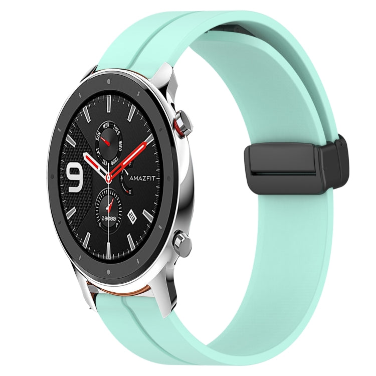22mm Solid Color Magnetic Clasp Silicone Watch Band, For Amazfit GTR 47mm