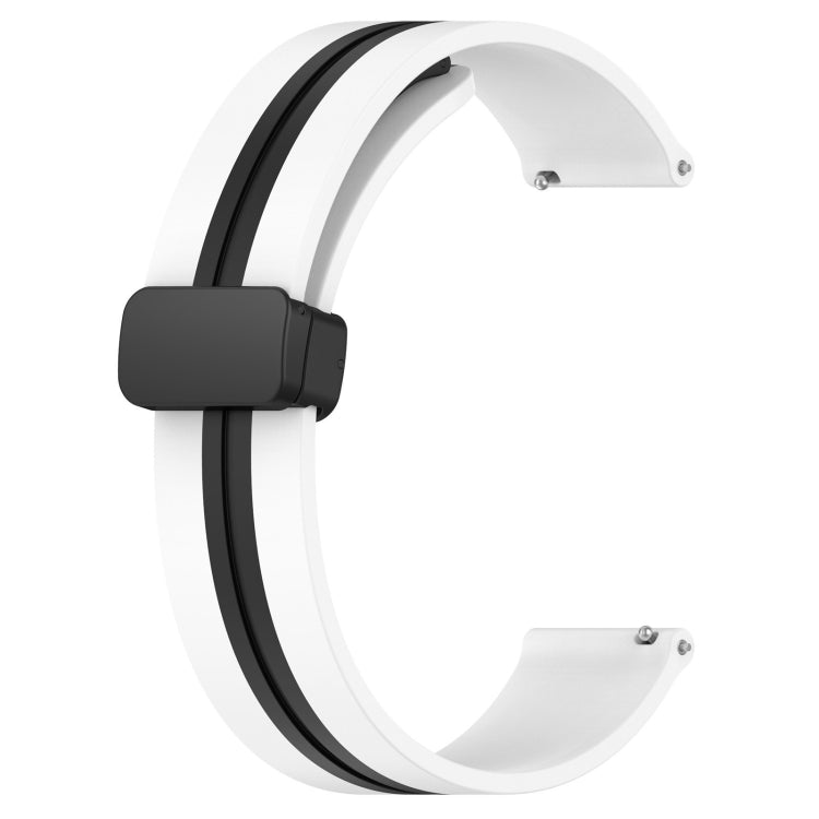 22mm Folding Magnetic Clasp Silicone Watch Band, For Amazfit GTR 4, For Amazfit GTR 3