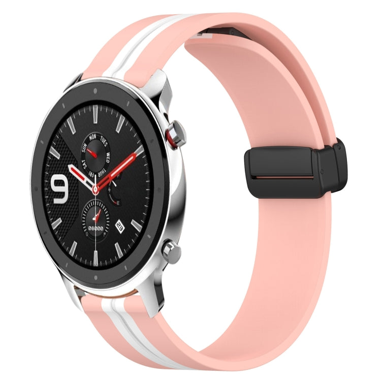 22mm Folding Magnetic Clasp Silicone Watch Band, For Amazfit GTR 4, For Amazfit GTR 3