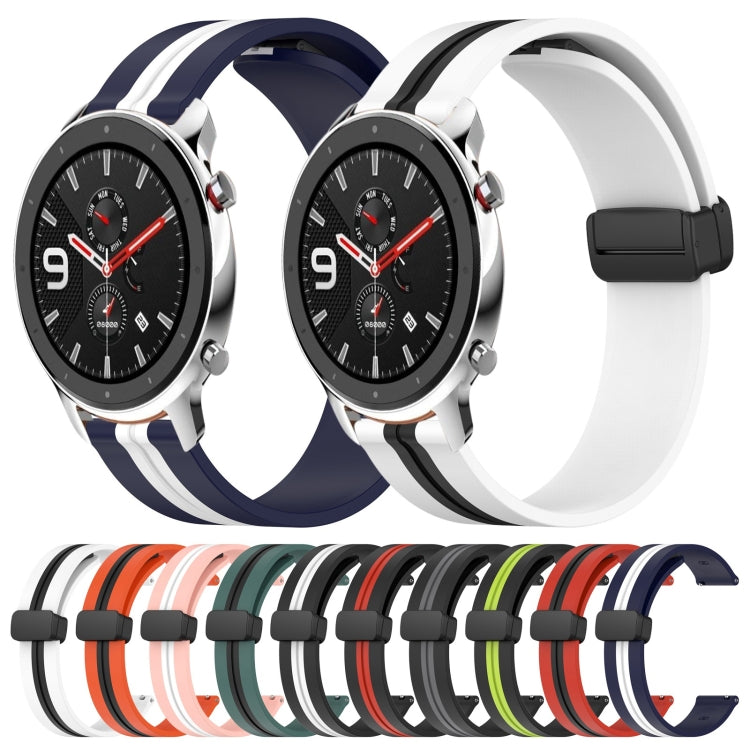 22mm Folding Magnetic Clasp Silicone Watch Band, For Amazfit GTR 4, For Amazfit GTR 3