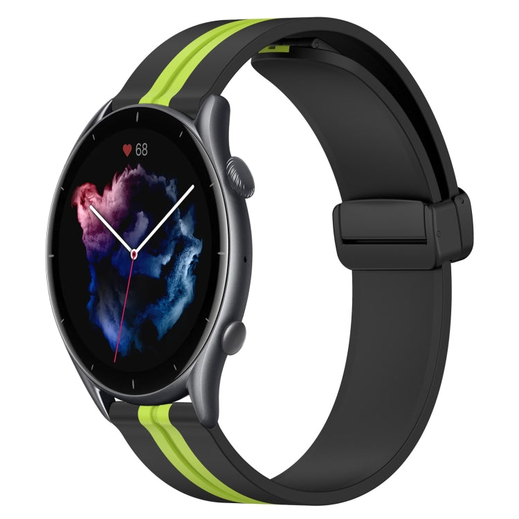 22mm Folding Magnetic Clasp Silicone Watch Band, For Amazfit GTR 3 Pro, For Amazfit GTR 2e