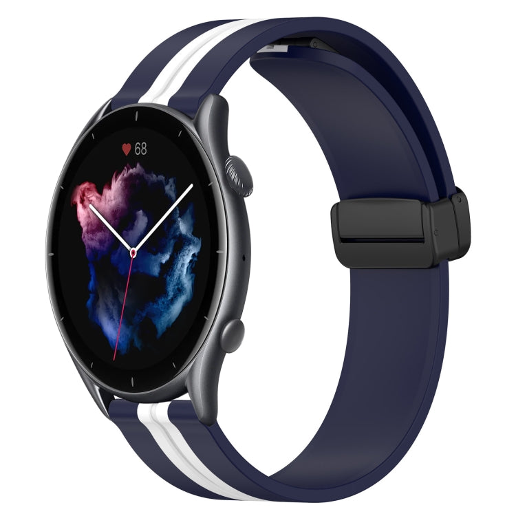 22mm Folding Magnetic Clasp Silicone Watch Band, For Amazfit GTR 3 Pro, For Amazfit GTR 2e
