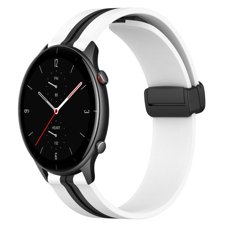 22mm Folding Magnetic Clasp Silicone Watch Band, For Amazfit GTR 3 Pro, For Amazfit GTR 2e