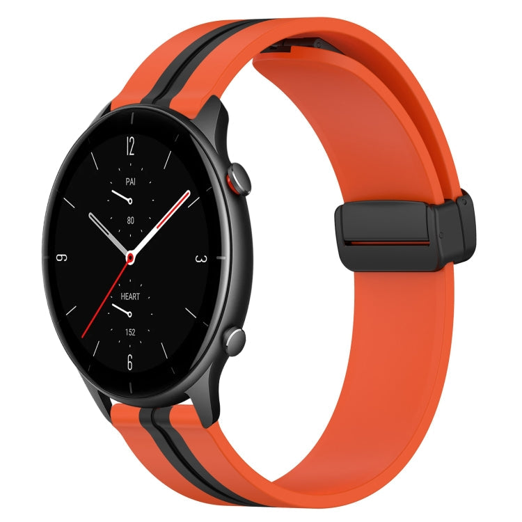 22mm Folding Magnetic Clasp Silicone Watch Band, For Amazfit GTR 3 Pro, For Amazfit GTR 2e