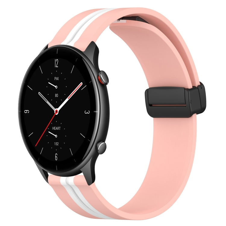 22mm Folding Magnetic Clasp Silicone Watch Band, For Amazfit GTR 3 Pro, For Amazfit GTR 2e
