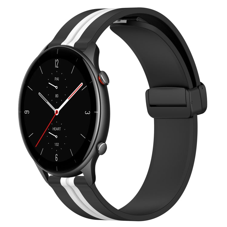 22mm Folding Magnetic Clasp Silicone Watch Band, For Amazfit GTR 3 Pro, For Amazfit GTR 2e