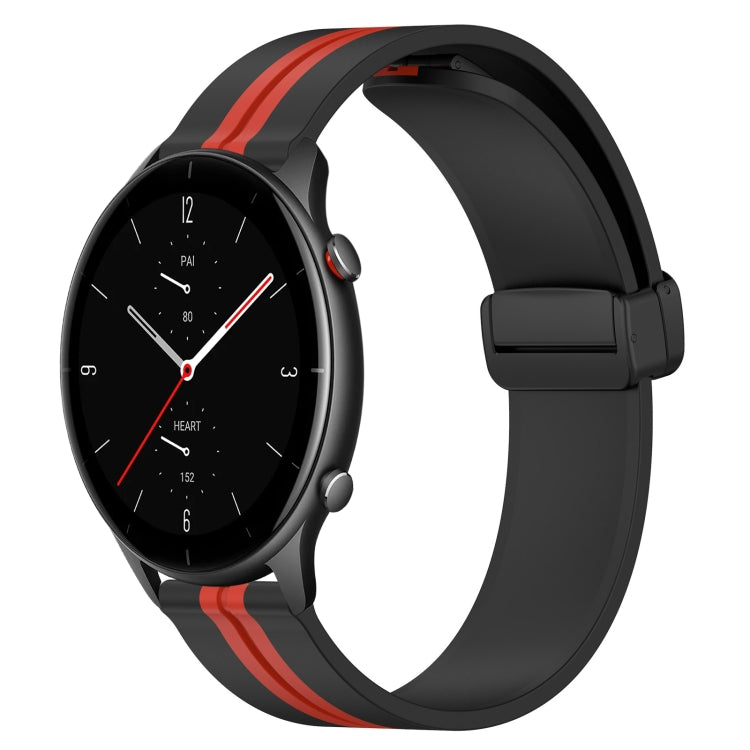 22mm Folding Magnetic Clasp Silicone Watch Band, For Amazfit GTR 3 Pro, For Amazfit GTR 2e