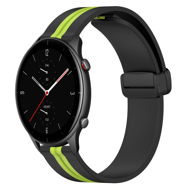 22mm Folding Magnetic Clasp Silicone Watch Band, For Amazfit GTR 3 Pro, For Amazfit GTR 2e