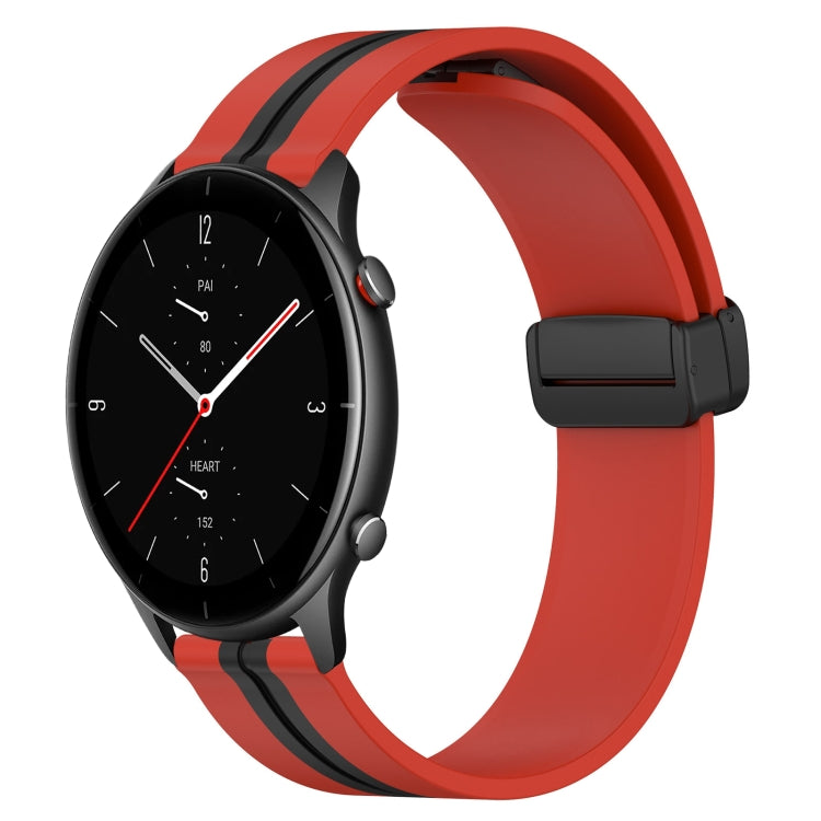 22mm Folding Magnetic Clasp Silicone Watch Band, For Amazfit GTR 3 Pro, For Amazfit GTR 2e