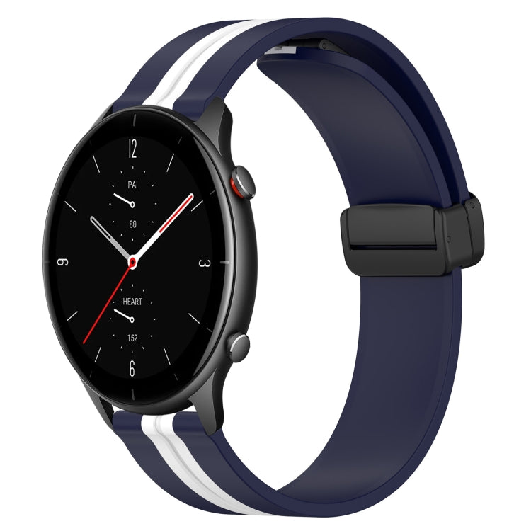 22mm Folding Magnetic Clasp Silicone Watch Band, For Amazfit GTR 3 Pro, For Amazfit GTR 2e