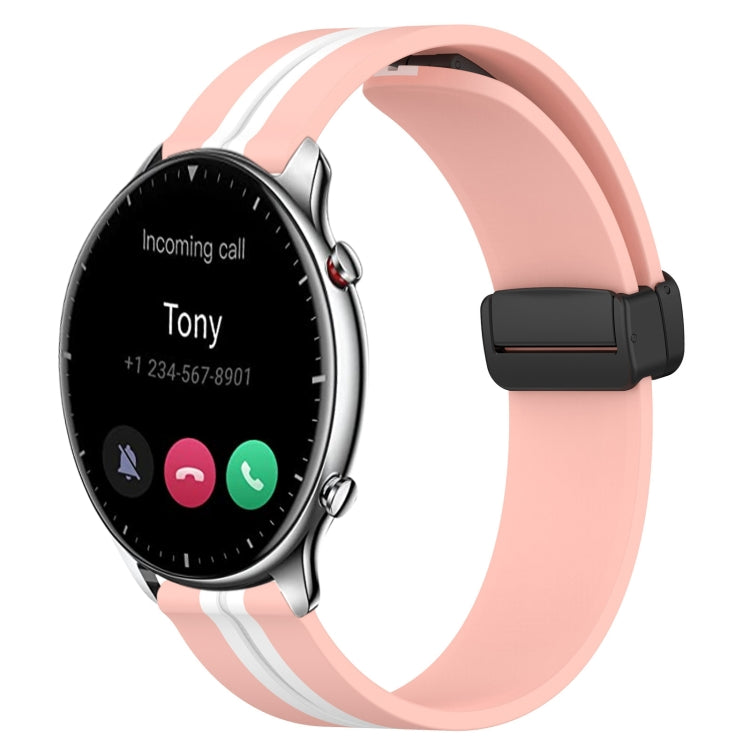 22mm Folding Magnetic Clasp Silicone Watch Band, For Amazfit GTR 2, For Amazfit 3