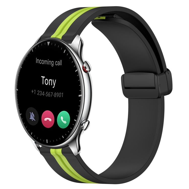 22mm Folding Magnetic Clasp Silicone Watch Band, For Amazfit GTR 2, For Amazfit 3