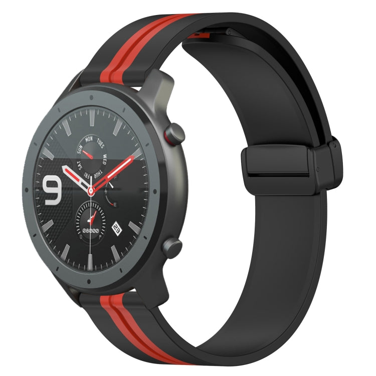 22mm Folding Magnetic Clasp Silicone Watch Band, For Amazfit GTR 47mm