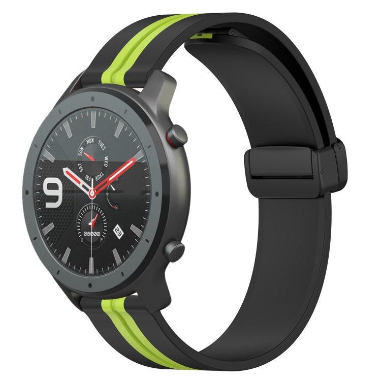 22mm Folding Magnetic Clasp Silicone Watch Band, For Amazfit GTR 47mm