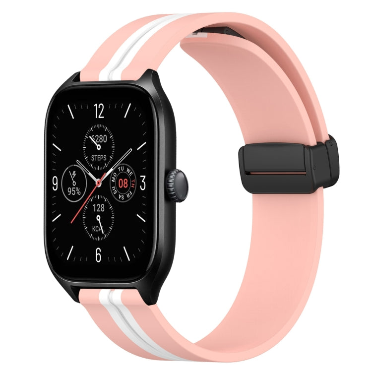 20mm Folding Magnetic Clasp Silicone Watch Band, For Amazfit GTS 4, For Amazfit GTS 3
