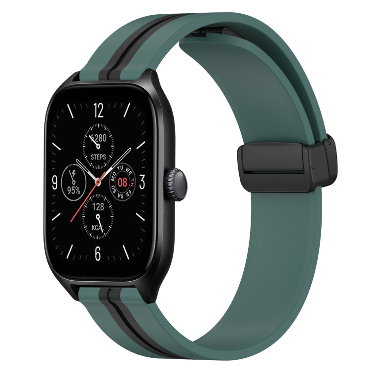 20mm Folding Magnetic Clasp Silicone Watch Band, For Amazfit GTS 4, For Amazfit GTS 3